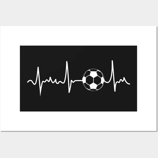 Soccer / Football Heartbeat Wall Art by jMvillszz